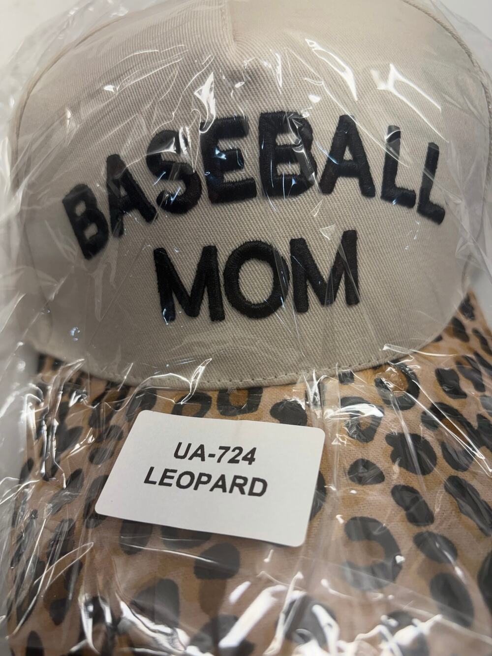 New Zenana Baseball Mom Hat with Leopard print